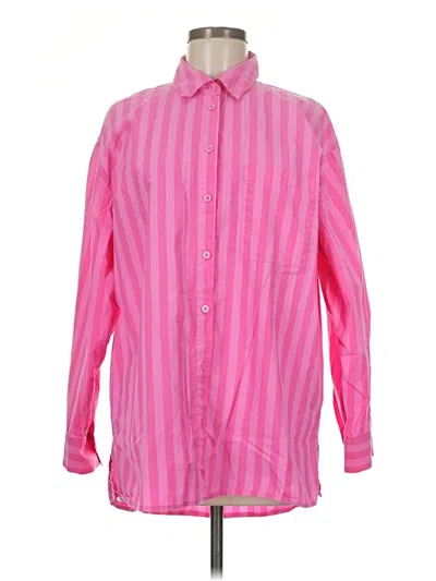 Pre-owned A New Day Long Sleeve Button Down Shirt In Pink