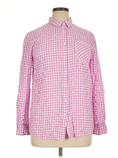Pre-owned A New Day Long Sleeve Button Down Shirt In Pink