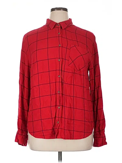 Pre-owned A New Day Long Sleeve Button Down Shirt In Red