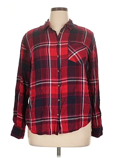 Pre-owned A New Day Long Sleeve Button Down Shirt In Red