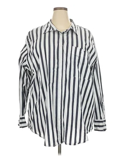 Pre-owned A New Day Long Sleeve Button Down Shirt In Silver