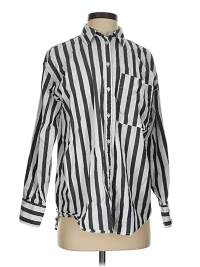 Pre-owned A New Day Long Sleeve Button Down Shirt In Silver
