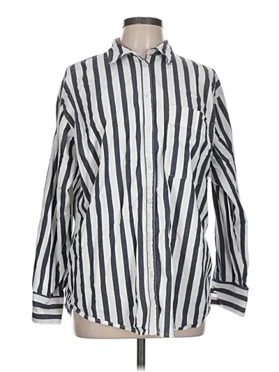 Pre-owned A New Day Long Sleeve Button Down Shirt In Silver
