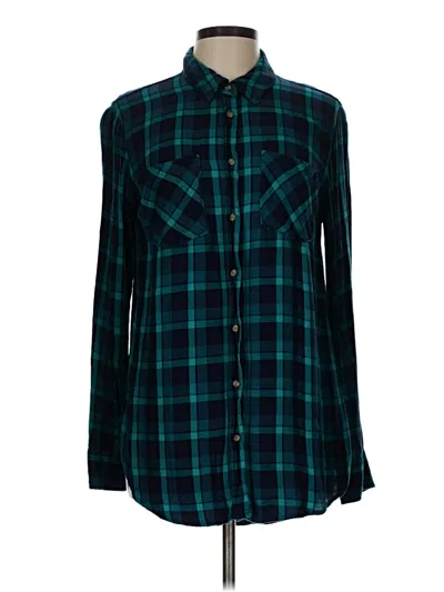Pre-owned A New Day Long Sleeve Button Down Shirt In Teal