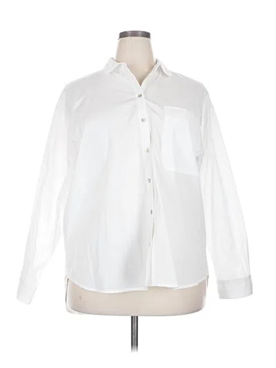 Pre-owned A New Day Long Sleeve Button Down Shirt In White