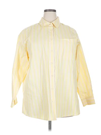 Pre-owned A New Day Long Sleeve Button Down Shirt In Yellow
