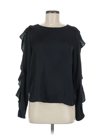 Pre-owned A New Day Long Sleeve Top Black Cold Shoulder Neckline Tops
