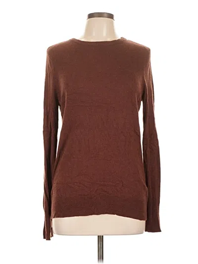 Pre-owned A New Day Long Sleeve Top Brown Crew Neck Tops
