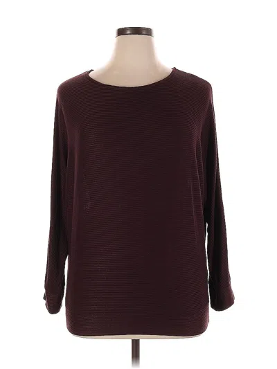 Pre-owned A New Day Long Sleeve Top Burgundy Boatneck Tops
