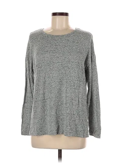 Pre-owned A New Day Long Sleeve Top Gray Crew Neck Tops
