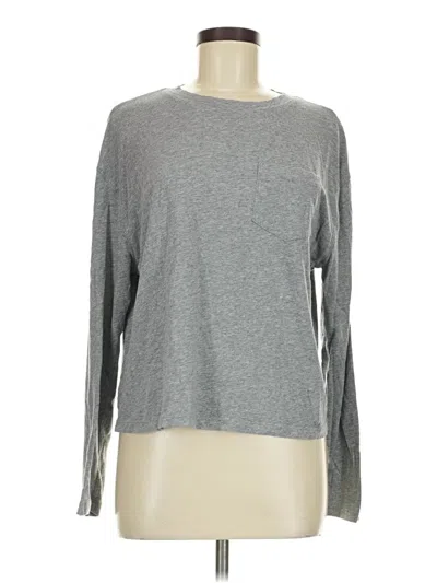 Pre-owned A New Day Long Sleeve Top Gray Crew Neck Tops