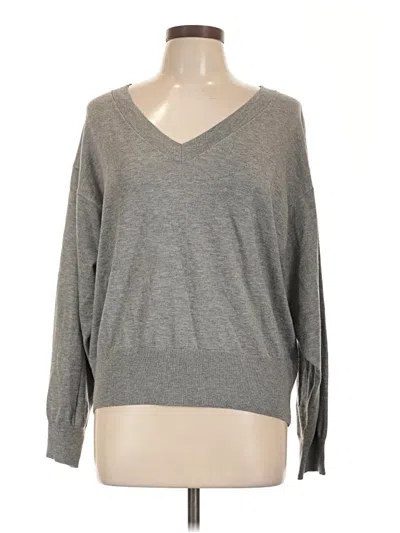 Pre-owned A New Day Long Sleeve Top Gray V-neck Tops
