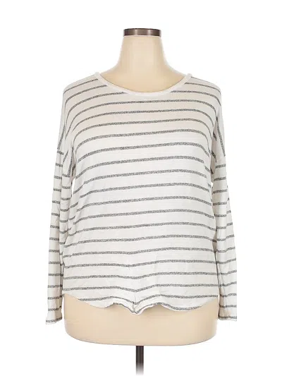 Pre-owned A New Day Long Sleeve Top Silver Boatneck Tops