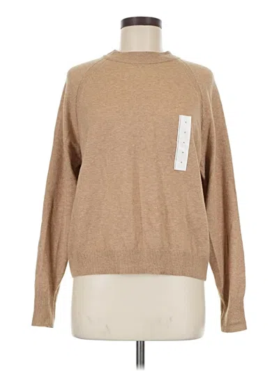 A New Day Long Sleeve Top Tan Turtleneck Tops In Brown