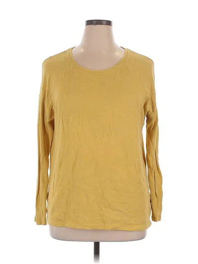 Pre-owned A New Day Long Sleeve Top Yellow Crew Neck Tops