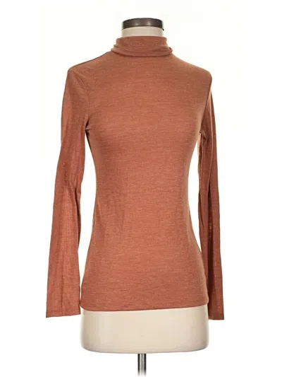 Pre-owned A New Day Long Sleeve Turtleneck In Brown
