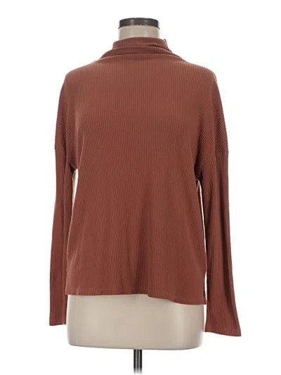 Pre-owned A New Day Long Sleeve Turtleneck In Brown