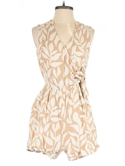Pre-owned A New Day Romper In Tan