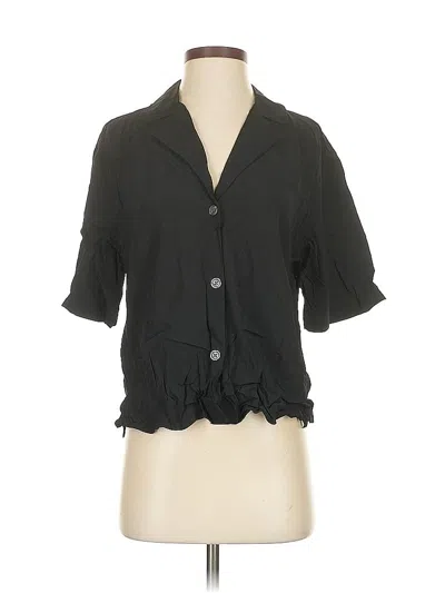 Pre-owned A New Day Short Sleeve Blouse In Black