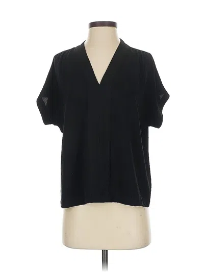 Pre-owned A New Day Short Sleeve Blouse In Black