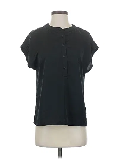 Pre-owned A New Day Short Sleeve Blouse In Black