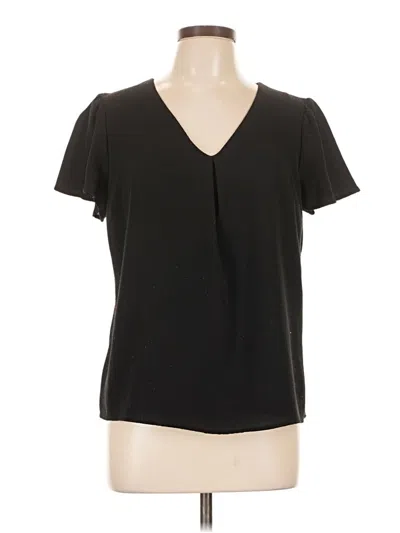 Pre-owned A New Day Short Sleeve Blouse In Black