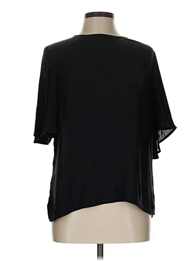 Pre-owned A New Day Short Sleeve Blouse In Black