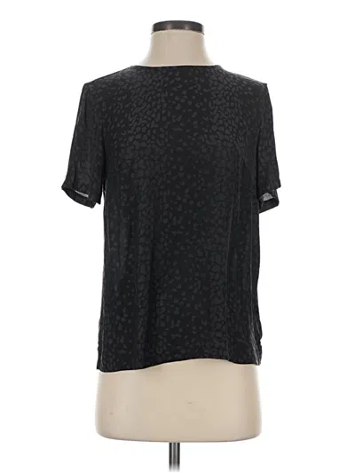 Pre-owned A New Day Short Sleeve Blouse In Black