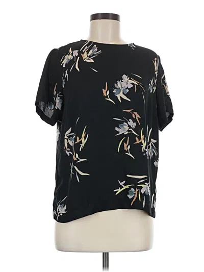 Pre-owned A New Day Short Sleeve Blouse In Black