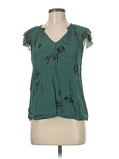 Pre-owned A New Day Short Sleeve Blouse In Blue