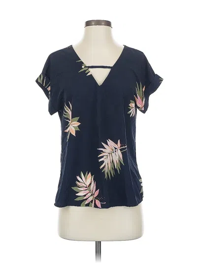 Pre-owned A New Day Short Sleeve Blouse In Blue