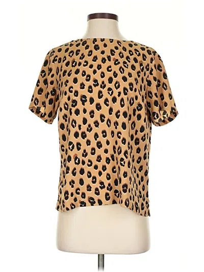 Pre-owned A New Day Short Sleeve Blouse In Gold