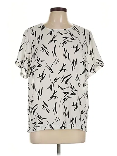 Pre-owned A New Day Short Sleeve Blouse In Ivory
