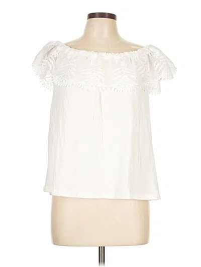 Pre-owned A New Day Short Sleeve Blouse In Ivory