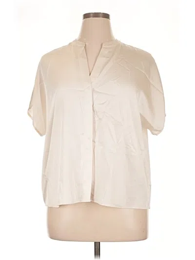 Pre-owned A New Day Short Sleeve Blouse In Ivory