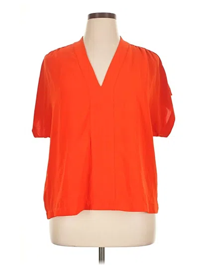 Pre-owned A New Day Short Sleeve Blouse In Orange