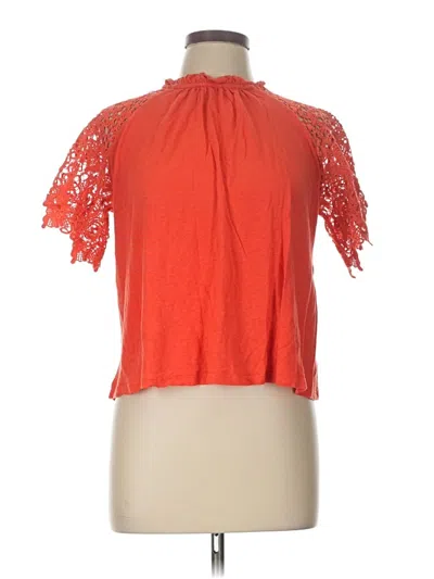 Pre-owned A New Day Short Sleeve Blouse In Orange