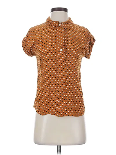 Pre-owned A New Day Short Sleeve Blouse In Orange