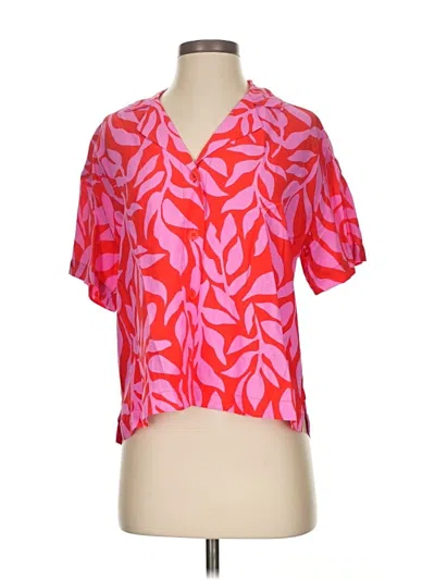 Pre-owned A New Day Short Sleeve Blouse In Pink