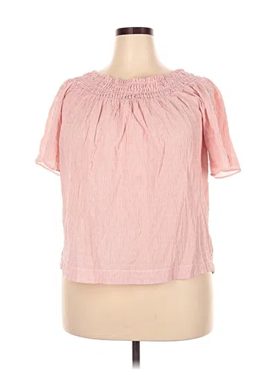 Pre-owned A New Day Short Sleeve Blouse In Pink