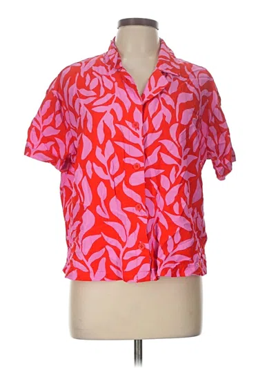 Pre-owned A New Day Short Sleeve Blouse In Pink
