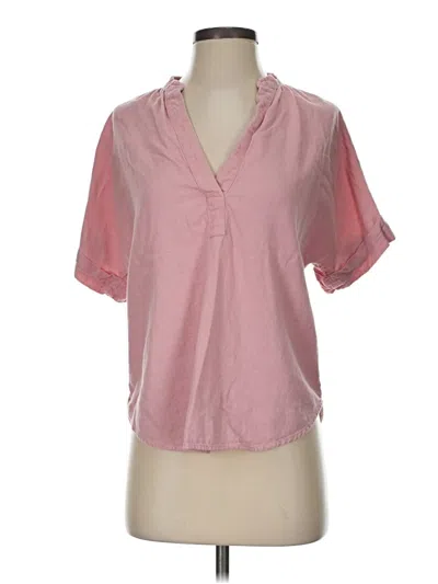 Pre-owned A New Day Short Sleeve Blouse In Pink