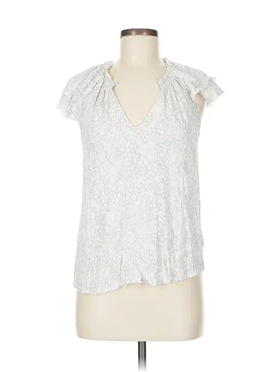 Pre-owned A New Day Short Sleeve Blouse In Silver