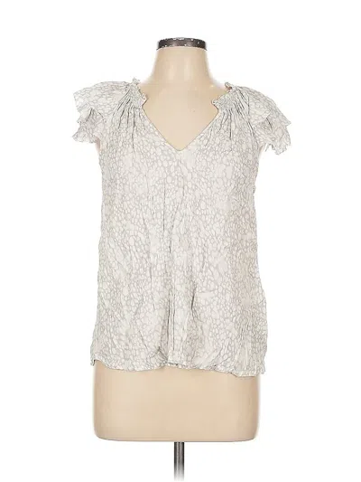 Pre-owned A New Day Short Sleeve Blouse In Silver