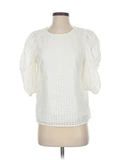 Pre-owned A New Day Short Sleeve Blouse In White