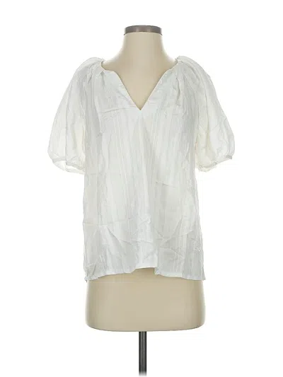 Pre-owned A New Day Short Sleeve Blouse In White