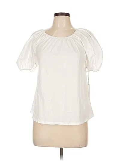 Pre-owned A New Day Short Sleeve Blouse In White