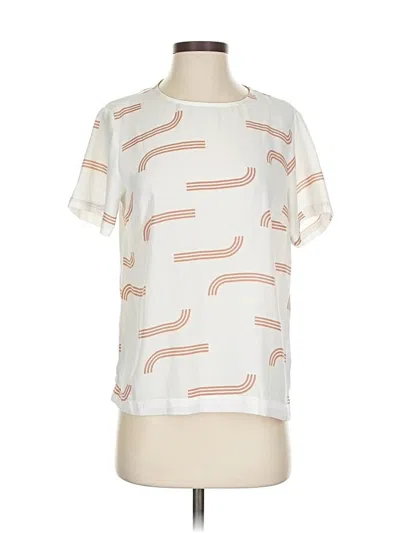 Pre-owned A New Day Short Sleeve Blouse In White