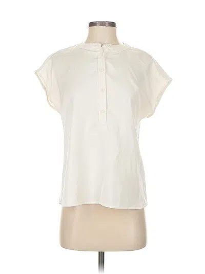 Pre-owned A New Day Short Sleeve Blouse In White