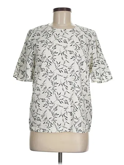 Pre-owned A New Day Short Sleeve Blouse In White